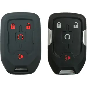 Keyless Entry Remote Key Fob Shell and Silicone Cover Compatible with for 2017 2018 2019 2020 20212022   GMC Terrain HYQ1EA HYQ1AA 13584512