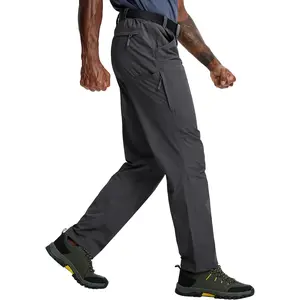 Hiking Pants Lightweight Cargo Work Tactical Nylon Stretch Waterproof Quick Dry Fishing Travel Outdoor 6 Pockets