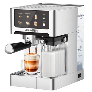 Household Stainless Steel Espresso Machine 3-in-1 (Cappuccino/Espresso/Latte) Home&Office 1.8L Large Water Tank,1350w&1000w Dual Pressure Pumps,Indoor Semi-automatic Coffee Maker