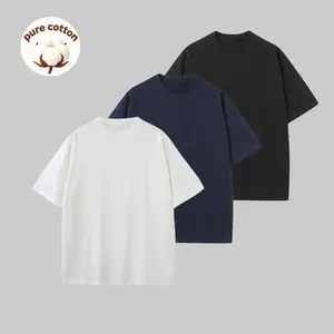 Heavyweight T-shirt, 230 g, 100% cotton, solid color, unisex, loose fit, fade-resistant, versatile for everyday wear; men’s basic tee with vintage plant dye; menswear deals; Christmas gift; quick-dry, moisture-wicking crew neck. Streetwear Top Tshirt Casu