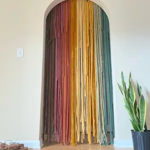 Cultu & Eart: 7ft - 8ft Amber Whisper Doorway Curtain | Create privacy | Divide Space