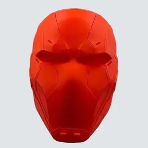 3D Fab Lab HTX - Cosplay Helmet - Mecha Red Hood Accessories Masks Accessory Prop (sized for 24" head) Pack couplescostume