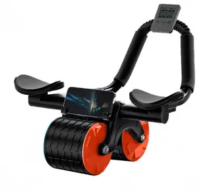 Elbow support automatic rebound abdominal wheel, abdominal exercise machine crossbar roller, abdominal exercise equipment, core training and strengthening fitness training