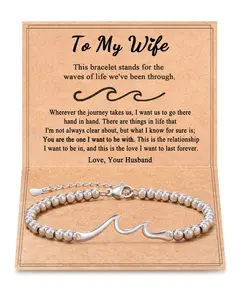 Gift for Wife, The Wave of Life We've Been Through, Wave Bracelets - Valentines Day Anniversary Birthday Gift