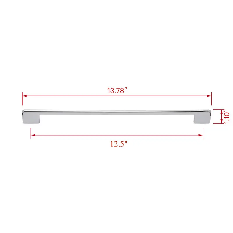 Utopia Alley HW370SS-5 Taylor Pull Handle - Decorative Cabinet Drop Pull Handles for Cabinets and Drawers - Vintage Cabinet Hardware with Hand Finished Polished Chrome - Metal Drawer Pull Handle, 12.5" Center to Center, 5 Pack