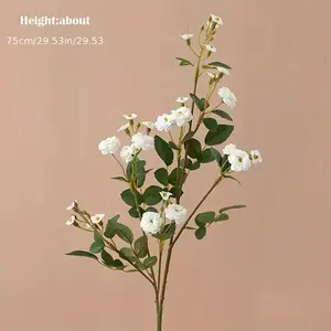 6 Colors of Artificial Roses Realistic Touch Floral Center Decoration 75cm Decorative Fruit Plants Ornaments