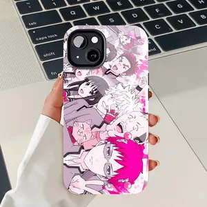 Saiki K. & Friends Mobile iPhone Case, PBT+TPU Drop - Resistant Double - Layer iPhone Case, Compatible with iPhone 16/15/14/13/12/11 Pro Max/Plus