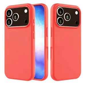 Compatible with iPhone 17 Pro Max/17/16/15/14/13 phone cases, liquid silicone protective cover, shockproof, ultra-thin design, scratch-resistant, oil-resistant, soft microfiber lining, dustproof, fingerprint-resistant, a perfect gift for friends—ideal for