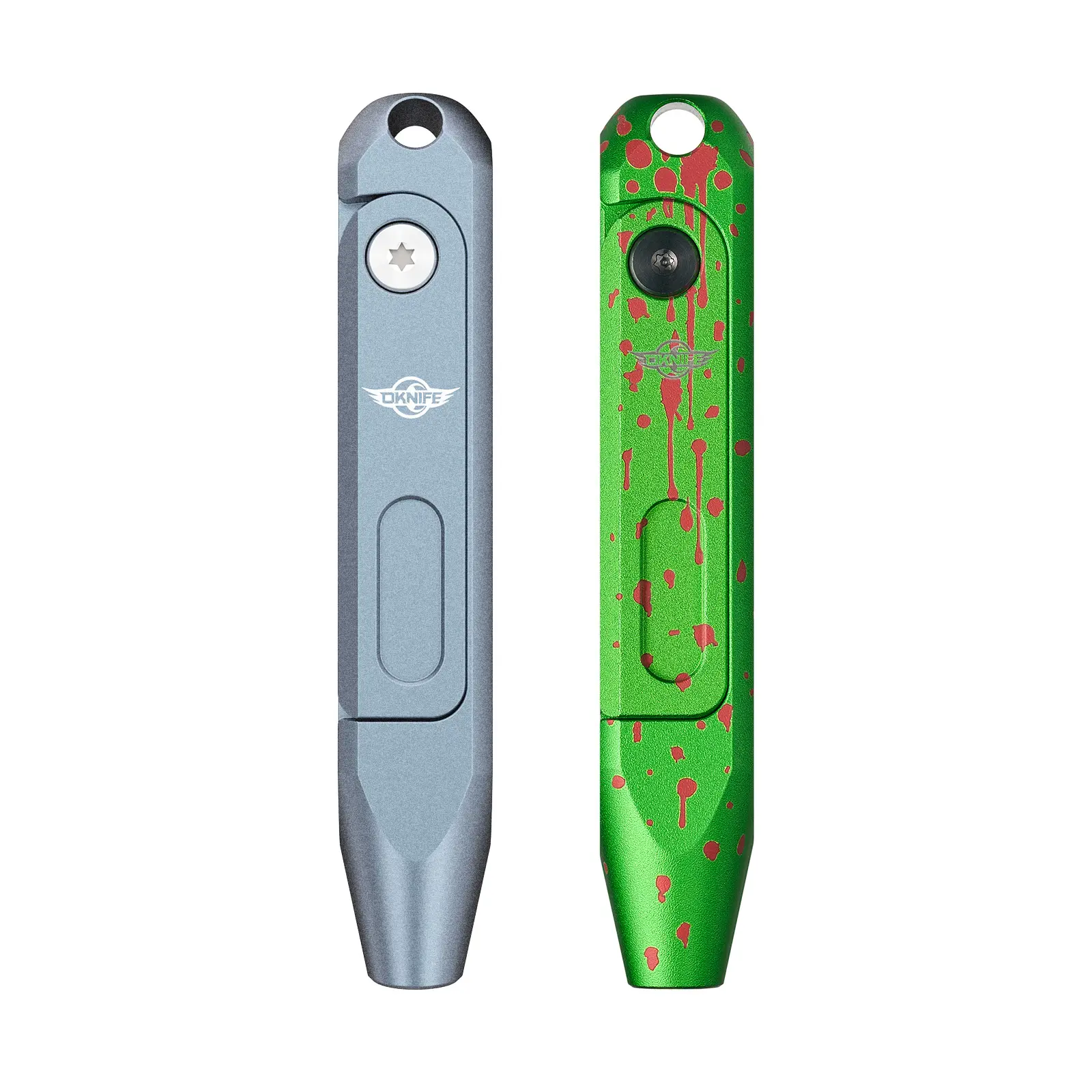 OKNIFE Otacle D1 Small EDC Multi-Bit Pocket Multipurpose Screwdriver - 9-in-1 Mini Precision Set with S2 Steel Double Ended Bits, TC4 Titanium-Aluminum Build, Magnetic Holders, Lanyard Compatible for Work/Daily Use, Magnetic Screwdriver Tools