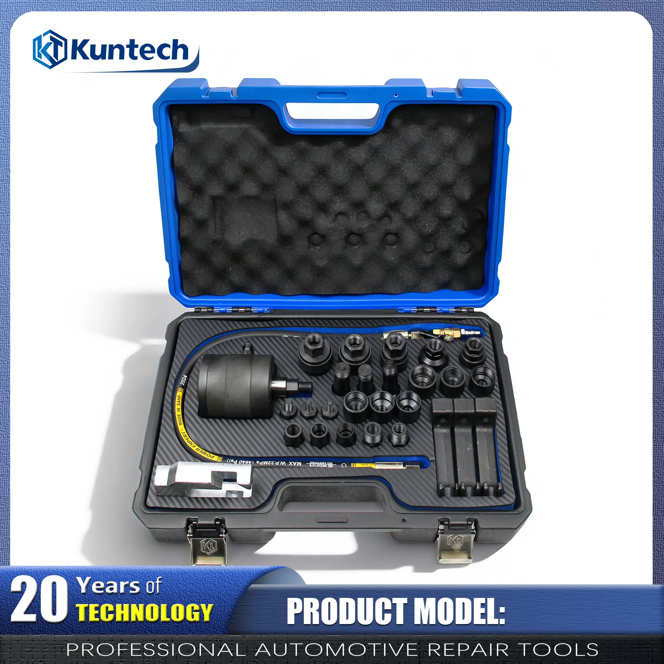 Pneumatic Diesel Injector Removal Tool Kit | Universal Air Powered Injector Extractor Set for All Diesel Vehicles