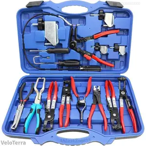 Comprehensive Hose Clamp Pliers Set - Includes Electrical Disconnect Tools for Automotive Coolant, Radiator, Heater, and Water Line MaintenanceVeloTerraFFSummitSupply7 AAZestZone35