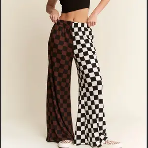 Two Toned Checkered Lounge Wear Pants