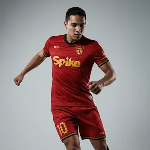 CIKERS Custom Required! Red Halberd Series Custom Soccer Jersey Sublimation Personalized Soccer Team Jersey, Custom Soccer Shirts Uniform with Name, Number, Team Badge, Gifts for Soccer Lovers