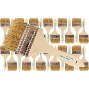 - Chip  Brushes - 24 Ea 3 Inch Chip  Brush Light Brown