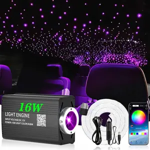 VASTFIRE Starlight Headliner Kit - 500pcs 0.03in 6.5ft Fiber Optic Star Lights for Car with 16W RGBW, Music Sync, APP/Remote Control for Car Roof Ceiling Led Backlights   Starlight Car Roof