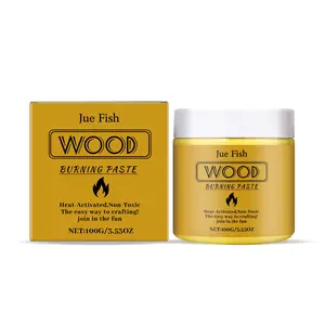 Multi-Purpose Jue Fish Burning Paste Easy Pyrography Gel for Wood Leather Canvas Paper DIY Art
