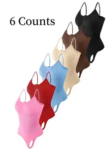 Women's Solid Color Adjustable Strap High Compression Shapewear Bodysuit, Basic Tummy Control Shaper, Ladies Shapewear for All Seasons