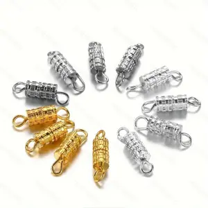 30pcs DIY Handmade Spiral Bracelet Necklace Connector Accessories Diy Jewelry Accessories Twist Pin Buckle Screw Clasp Twisted Buckle