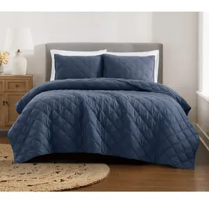 Brooklyn Loom Diamond Washed Cotton King QuiltSet