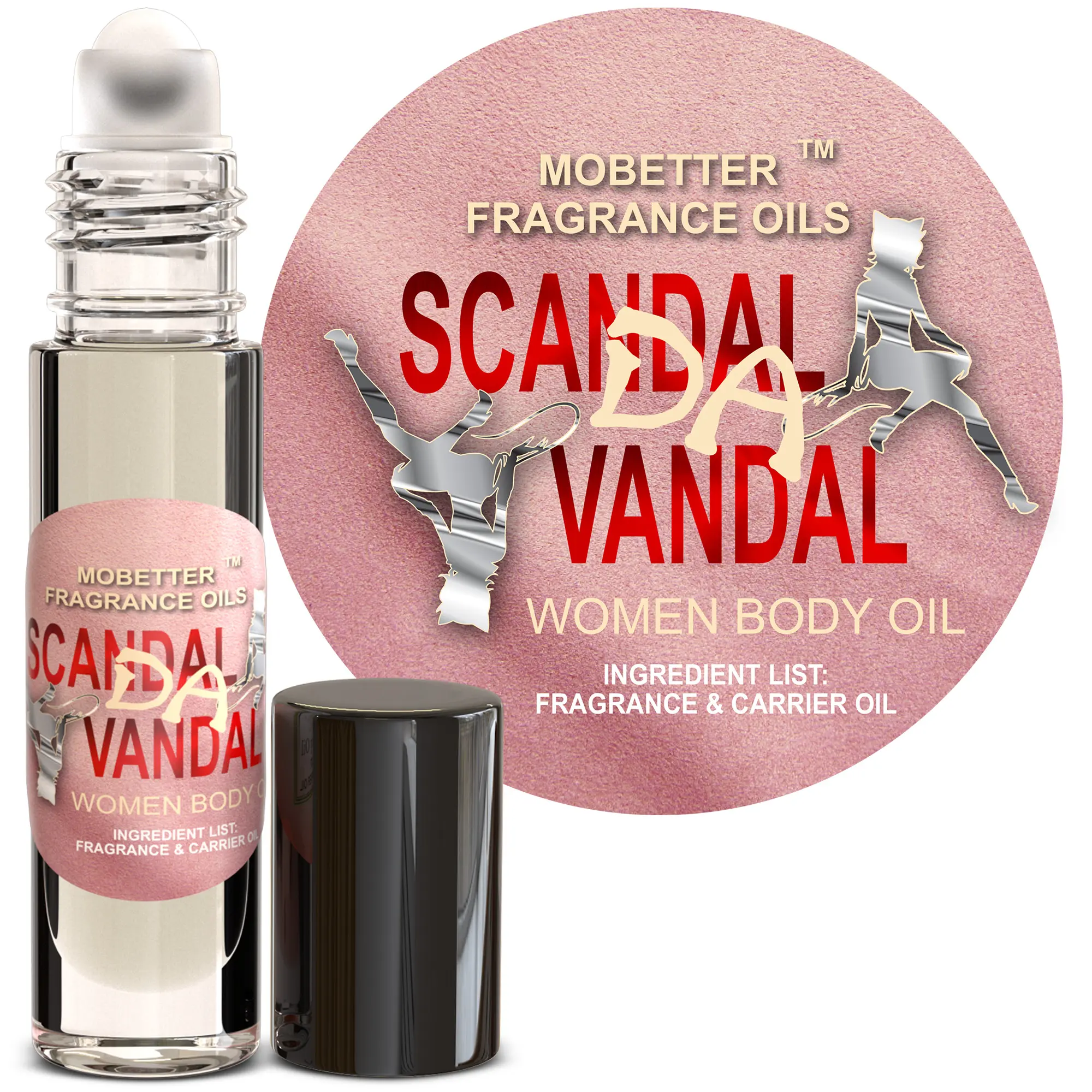 MOBETTER Scandal Da Vandal Women's Body Oil - 100% Pure Fragrance Oil, Alcohol-Free, Long-Lasting Scent, Travel-Size Roll-On Bottle