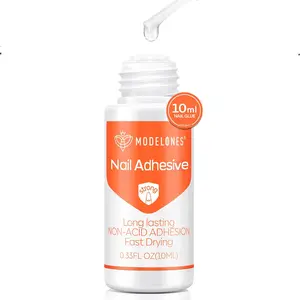 Modelones Nail Glue for Press-Ons and Acrylic Nails, 10ml Super Strong Long-Lasting Gel, Safe Non-Acid and Non-Toxic Formula for Nail Tips