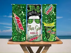 This Girl Runs On Mountain Dew 20oz Tumbler
