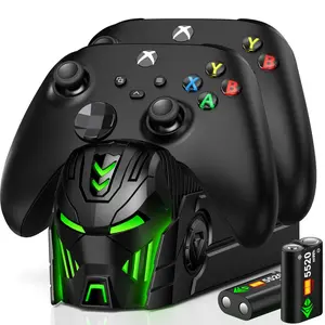 ESYWEN Kydlan Controller Charger Station for Xbox Series X|S/Xbox One/X/S/Elite/Core, Dual Xbox 1 Charging Dock Station for Xbox One Controller Battery Pack with 2x5520 mWh Rechargeable Battery & 4 Battery Cover Kit