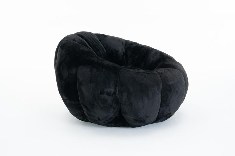 Eyisean 45" Fluffy Bean Bag Chair for Adults with Floral-Shaped Backrest, Comfy Soft Cloud Reading Chair with Faux Fur & Foam, Lazy Lounge Single Sofa for Bedroom, Living Room, Apartment