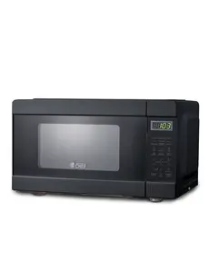 Commercial Chef 0.9 Cu. Ft. Countertop Microwave Oven, Touch Controls with Digital LED Display, 900W Small Microwave, Push Button Door, 10 Power Levels, CHM990B, Black