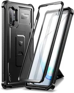 Samsung Galaxy Note 10+ Plus Case, [Built in Screen Protector and Kickstand] Heavy Duty Military Grade Protection Shockproof Protective Cover for Samsung Galaxy Note 10 Plus