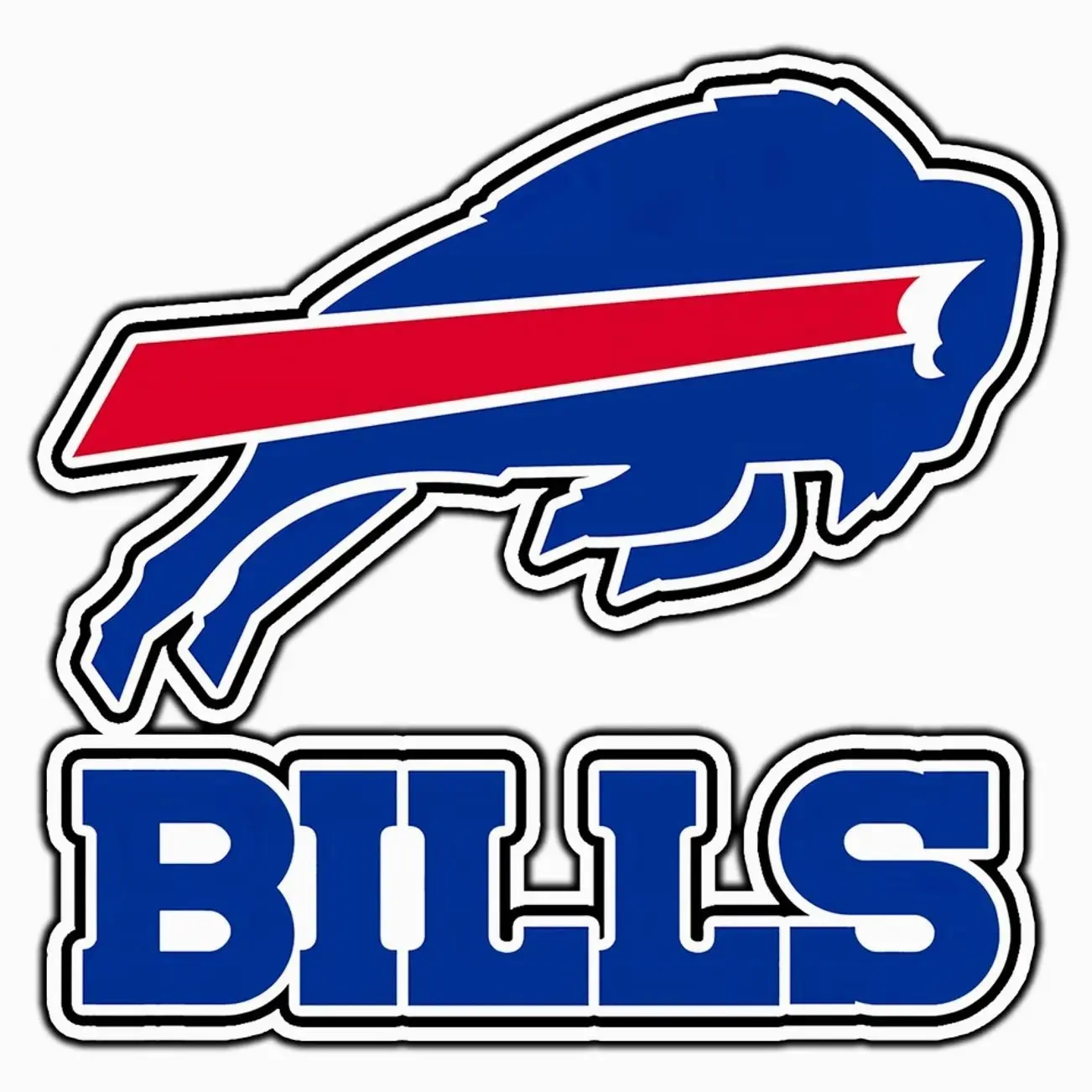 Buffalo Bills Logo #2 Football Sticker Waterproof Vinyl Decal Die-Cut Laptop Car