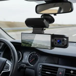 Front & Rear Dash Cam Full HD 1080P, 3.16" IPS Screen, Infrared Night Vision, 170° Wide Angle, Parking Monitor Loop Recording 32G Storage, Anti-Glare Car Motorcycle Camera