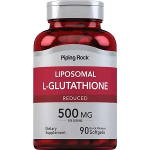 Piping Rock Liposomal Glutathione | 500mg | 90 Softgels | Reduced Supplement | Non-GMO, Gluten Free