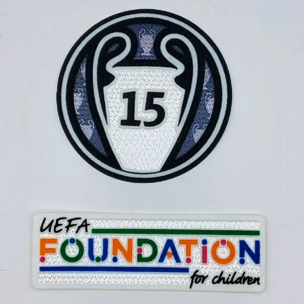 Madrid Uefa Foundation Champions League Iron-On Sleeve Patch Set 23/24