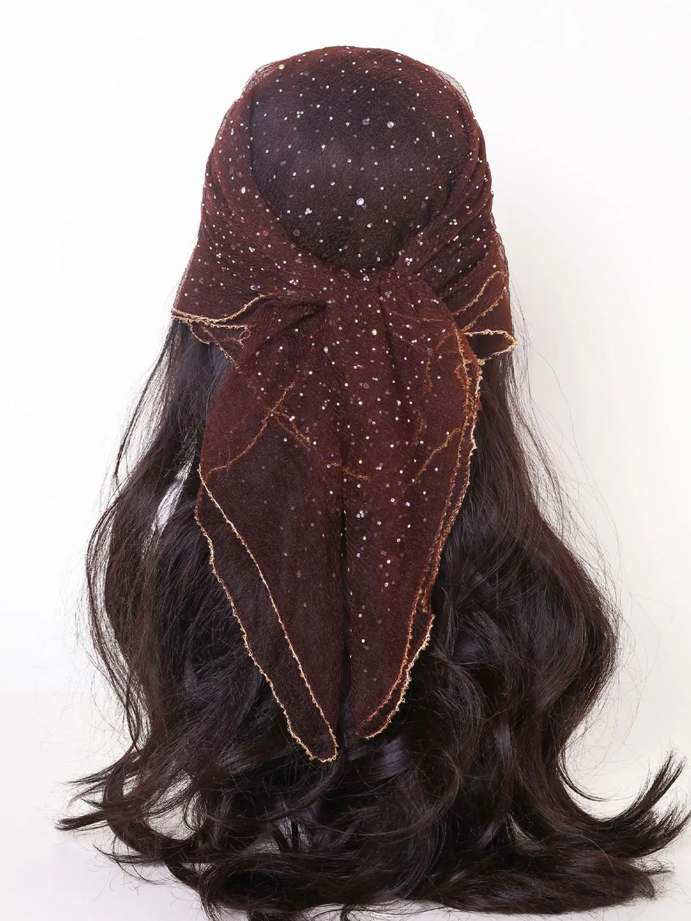 Women's Elegant Rhinestone Decorated Headscarf, Casual Versatile Boho Style Headscarf, Fashionable Hair Accessory for Women & Girls