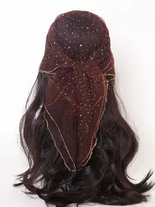 Women's Elegant Rhinestone Decorated Headscarf, Casual Versatile Hair Accessories, Fashionable Hair Accessories for Women & Girls, Scarf Wrap