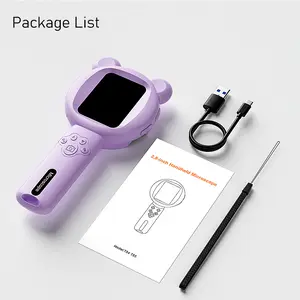 Kids Digital Magnifier 2.8’’ Screen Portable Video Microscope 2.0MP 100X Magnification with 15LEDs for for Outdoor Exploration
