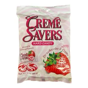 Creme Savers Hard Candy Strawberry & Cream Flavor - 1 Bag 3 oz
