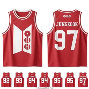 Arirang 4 Color (Back/ Red/ White/ Purple) Mesh Jersey Shirt – Kpop Inspired Unisex Breathable Sports Mesh Jersey, 2-Sided Concert Outfit, Festival Streetwear, Couple Outfit, Best Friend Gift, Birthday Fan Gift