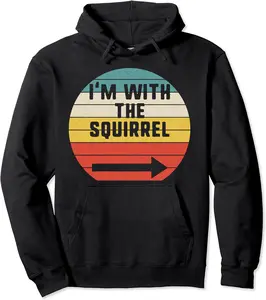 I'm With Squirrel Halloween Matching Couple Costume Vintage Pullover Hoodie - Doloresmart Shop 43B08H2N4YXJ