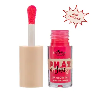 Italia Deluxe PHAT and Juicy Lip Glow Oil Hydrating Lightweight Lip gloss Makeup Smooth Applicator Glossy Cosmetic Jojoba oil