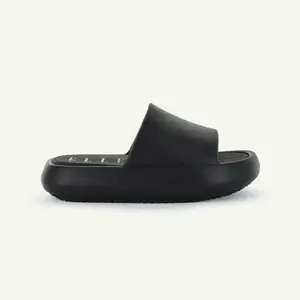 ST. TROPEZ: Platform Slide - Black, Open Toe, Summer Wear, EVA Upper & Outsole, Plain Design, Comfortable & Chic