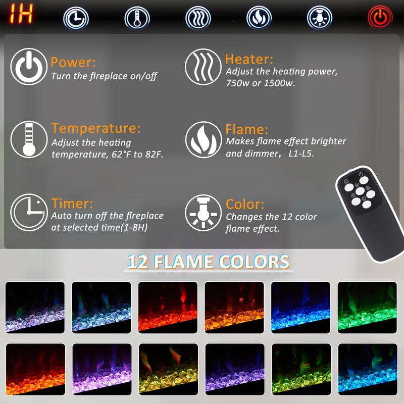 【2 Packages Shipping】Dragosum 70" Fireplace TV Stand, LED Light Entertainment Center, TV Stand for TVs Up to 80" with 36" Electric Fireplace, TV Console for The Living Room,Storage Cabinet, Media Console Table 【2 Packages Shipping】Dragosum 70" Fireplace TV Stand, LED Light Entertainment Center, TV Stand for TVs Up to 80" with 36" Electric Fireplace, TV Console for The Living Room,Storage Cabinet, Media Console Table