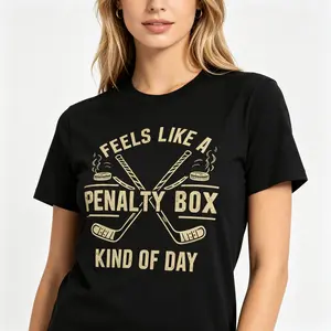 "Feels Like A Day In The Box" Hockey Enthusiast Sweatshirt |   Sporty Ice Hockey Penalty Box Humor Graphic Pullover |   Men's & Women's Winter Streetwear Top