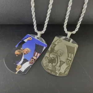 2024 Trump Printed Necklace Funny Gifts Interesting Necklace for Friends