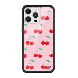 Wildflower Cases - Pink Cherries, Limited Edition iPhone Case | Accessories Durable Protection Dainty Fruit Pink Trendy Aesthetic Girl Rubber Custom