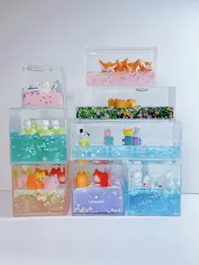 Live Stream Pick - Rectangular & Cubic Block Liquid Bottles for Home Decor Office Gifts Unique Adorable Whimsical Mesmerizing Room Figures Hand Painted Artistic Ornaments Glow In The Dark Interior Decoration Accessories