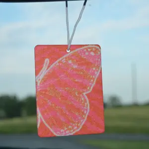 Hot Pink and Zebra Butterfly - Car Air Freshener
