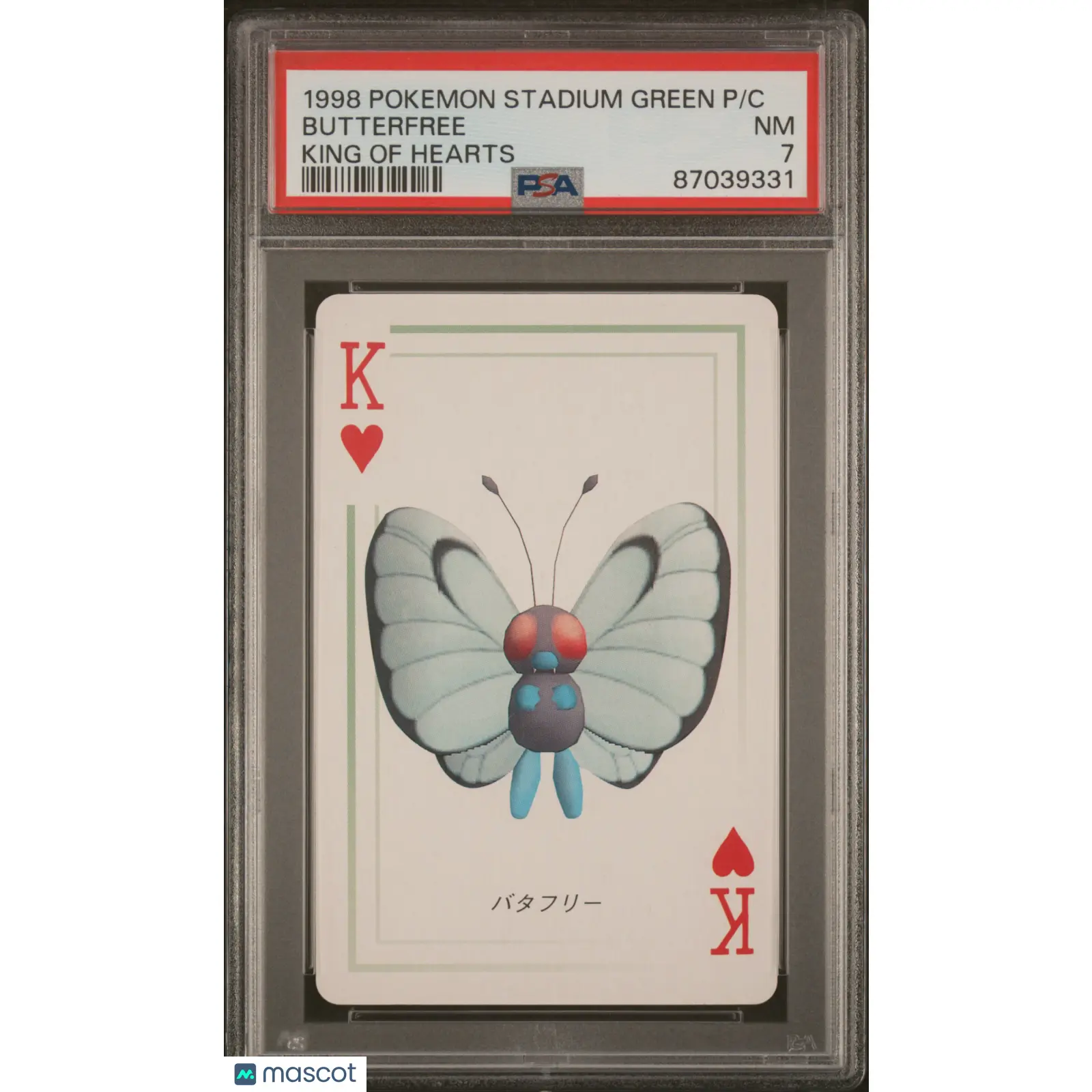 1998 Pokemon Stadium Green Version Playing Cards Butterfree Greek PSA 7