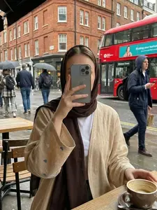 Fashion Casual Heart Embroidery Abaya Open Front Long Robe, Perfect for Parties, Leisure, Vacation Wear, One Piece Set